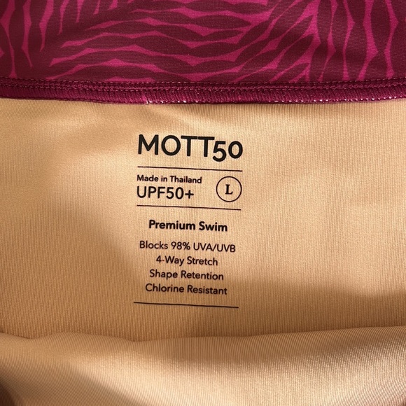 Mott 50 Joana High Rise Swim Bottom in Magenta Ocean Imprint Print - Picture 7 of 10